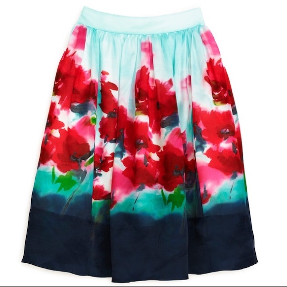 Kate Spade New York Madison Avenue Collection Avalon Silk Floral Pockets skirt - Picture 1 of 8